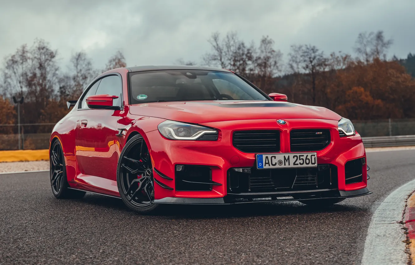 Фото обои BMW, Red, Road, AC Schnitzer, BMW M2