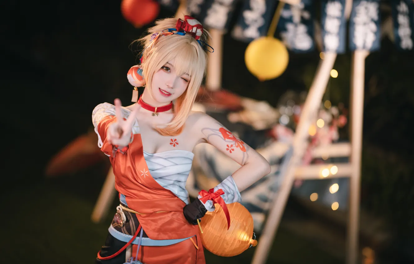 Фото обои girl, style, cosplay, asian