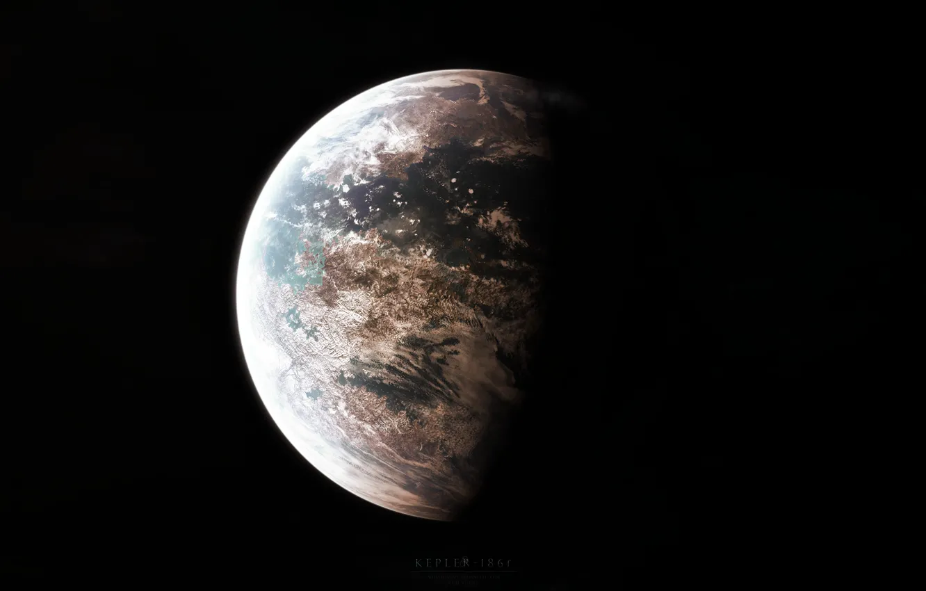 Фото обои атмосфера, океаны, экзопланета, кеплер-186 f