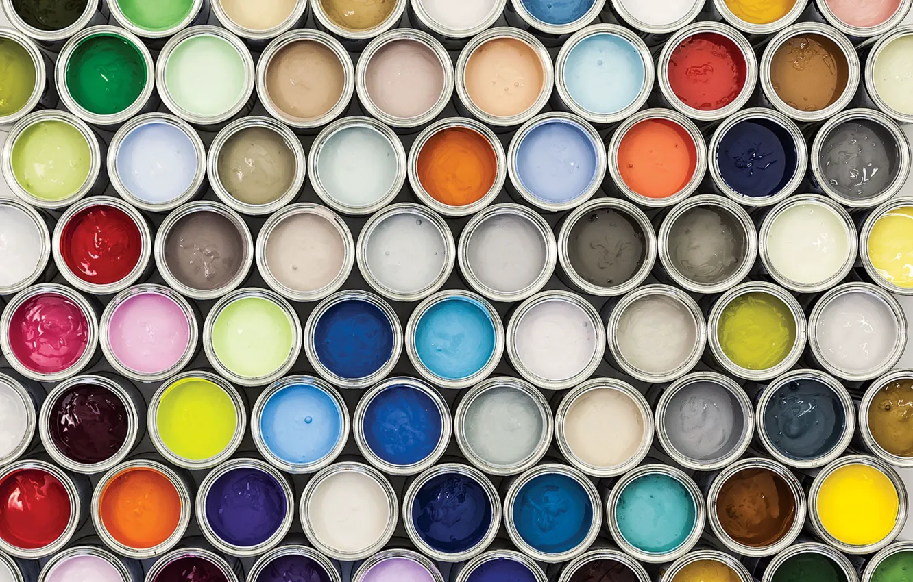 Фото обои colors, paints, variety, cans