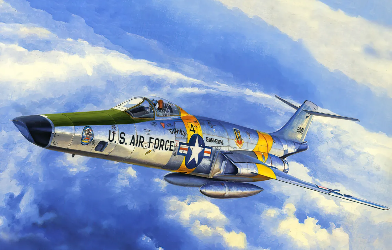 Фото обои art, airplane, aviation, jet, rf-101C
