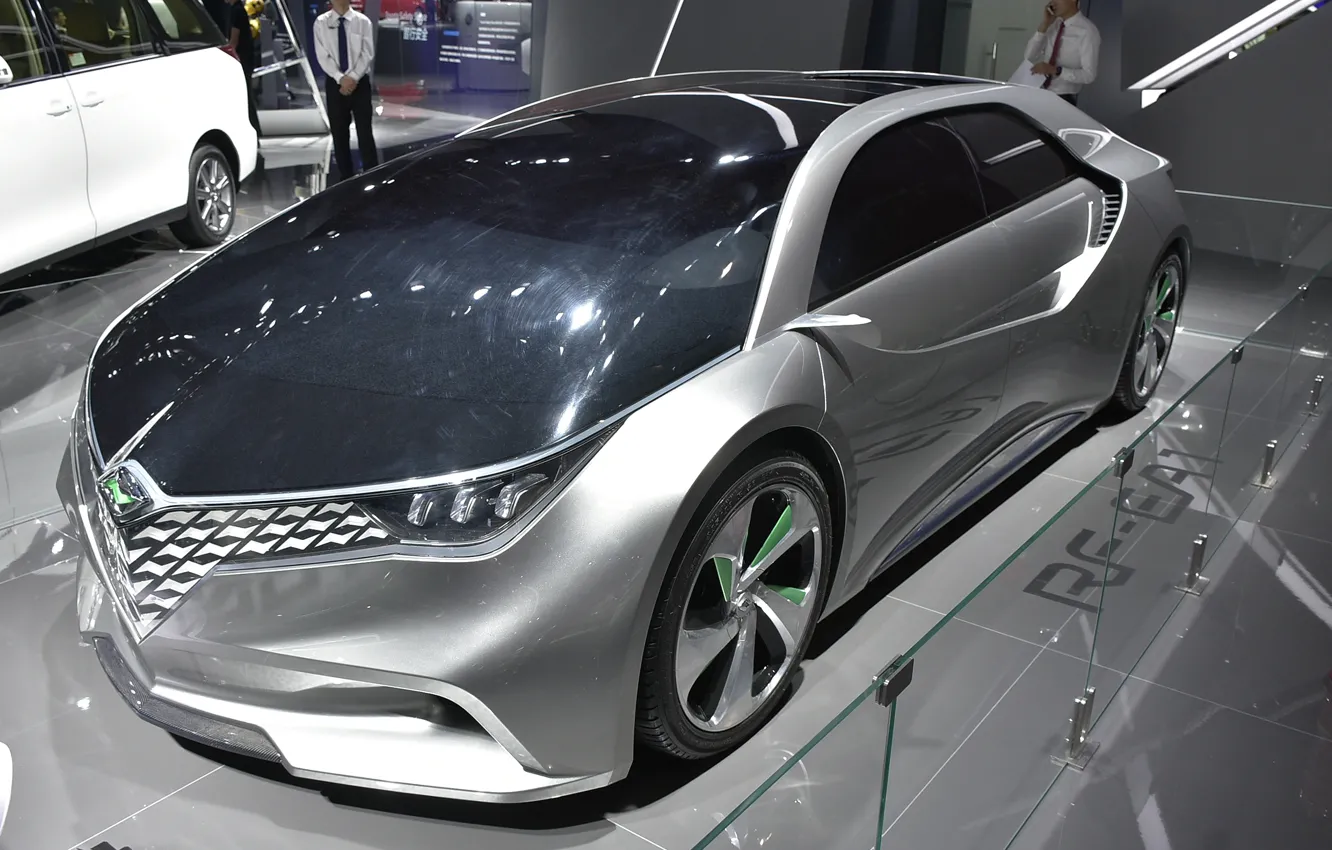 Фото обои концепт-кар, Toyota, автосалон, электромобиль, FAW-Toyota Ranz RF-EA1 Concept