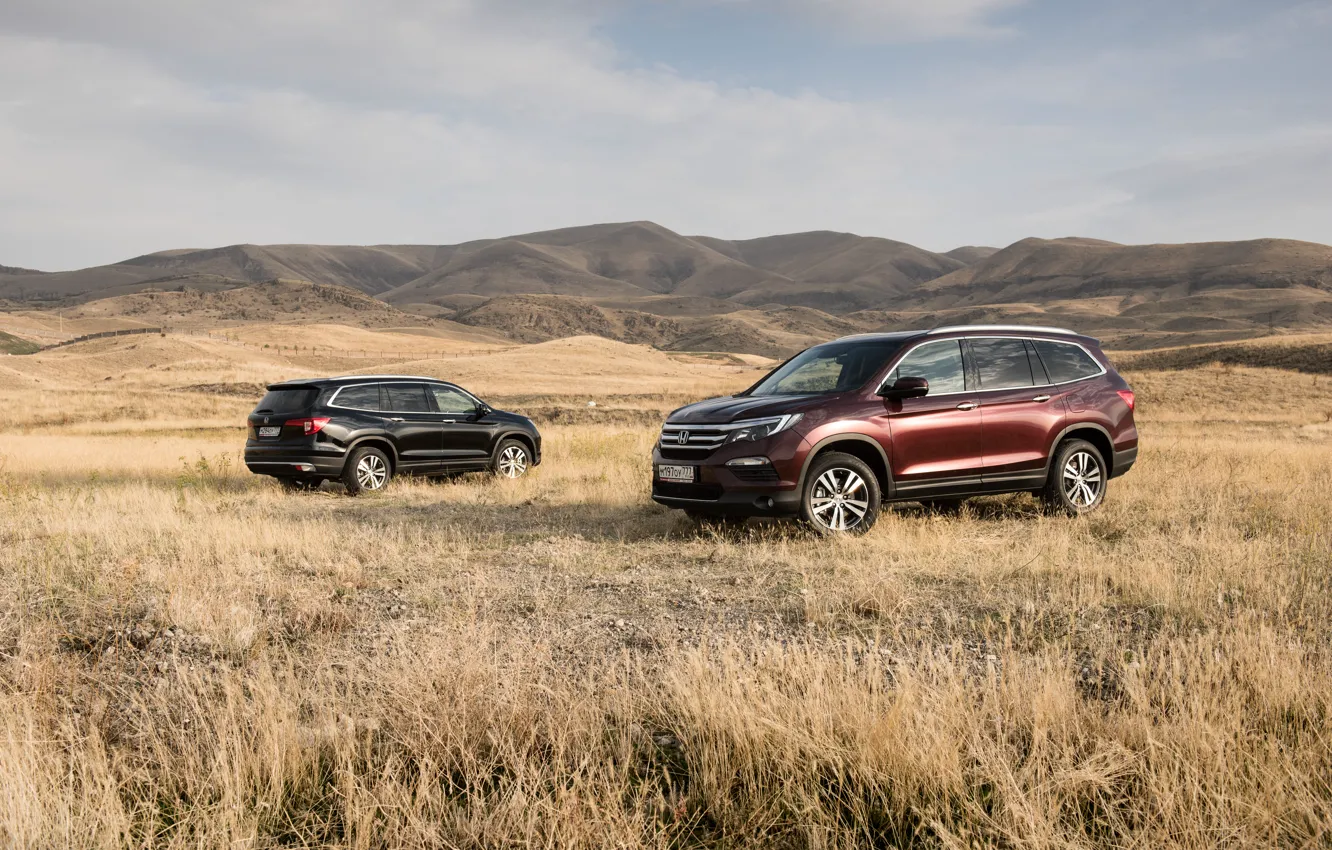Фото обои две, Honda, pilot