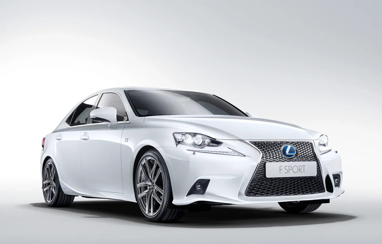 Фото обои car, машина, Lexus, white, передок, F-Sport, IS 300h