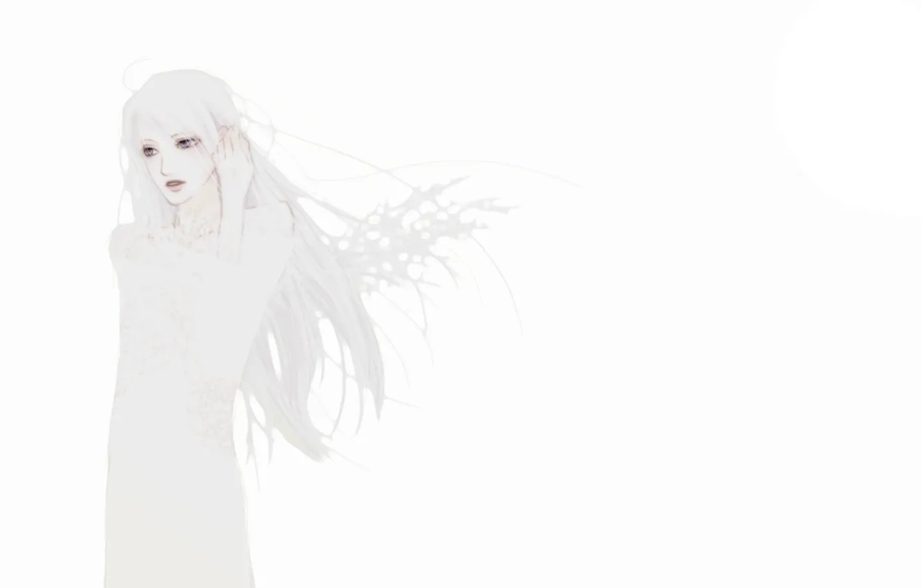 Фото обои Девушка, призрак, белый цвет