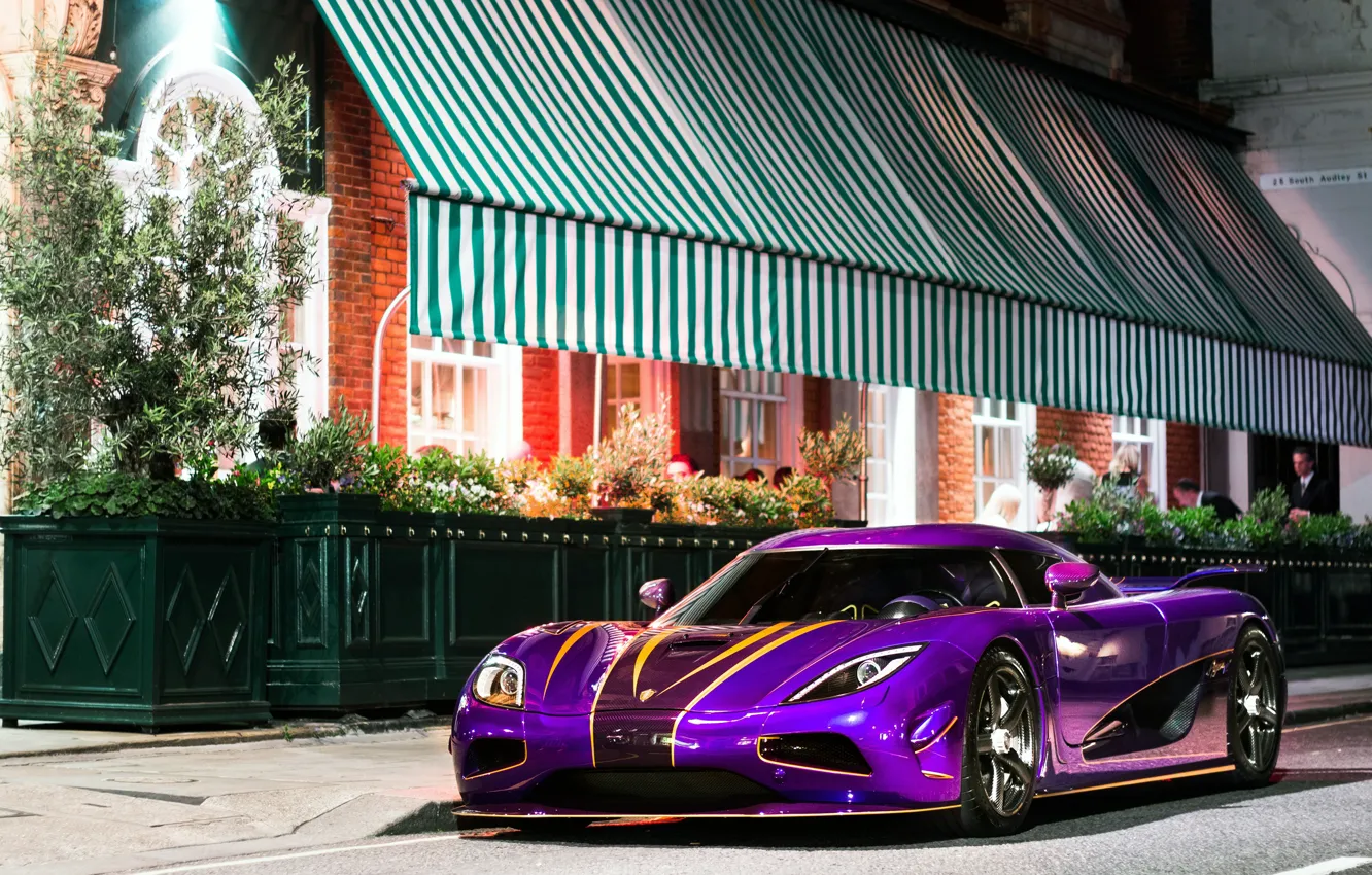 Фото обои фиолетовый, Koenigsegg, автомобиль, Agera R