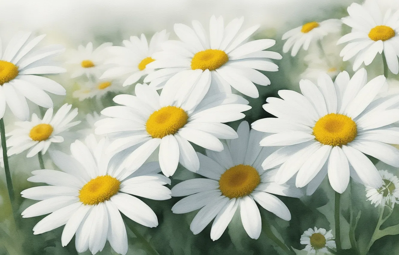 Фото обои белый, цветок, цветы, желтый, зеленый, нежный, green, нежность