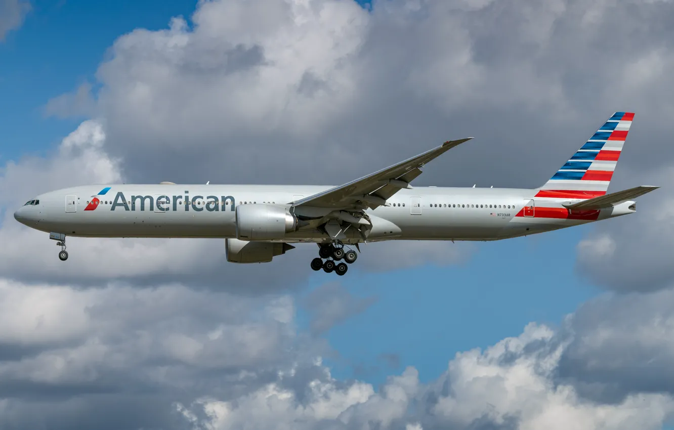 Фото обои Boeing, 777-300ER, American Airlines