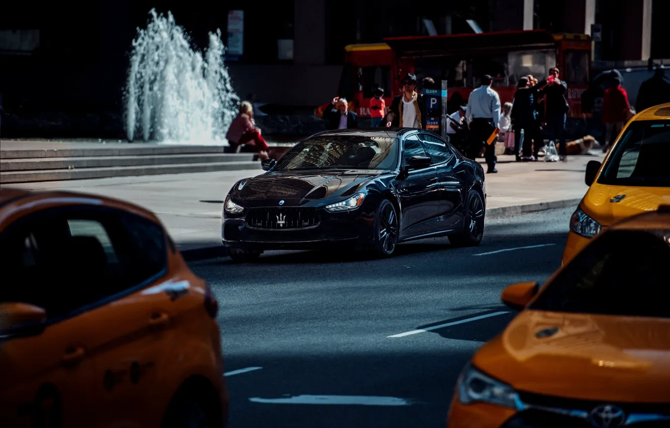 Фото обои car, city, Maserati, people, Ghibli, Maserati Ghibli Nrissimo