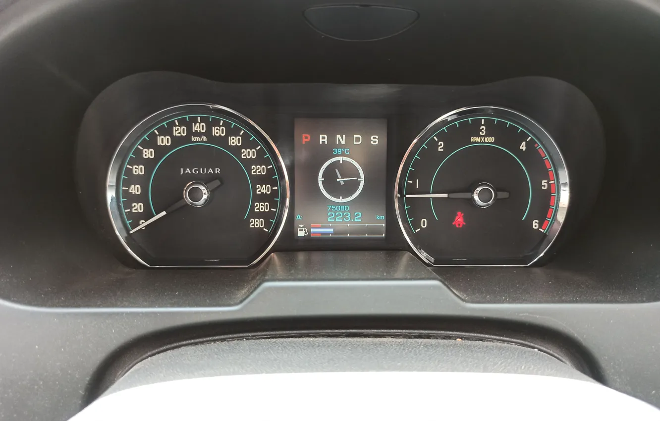 Фото обои Speedometer, Digital Meter, Odometer, John Mechlan, Jaguar XF 2012