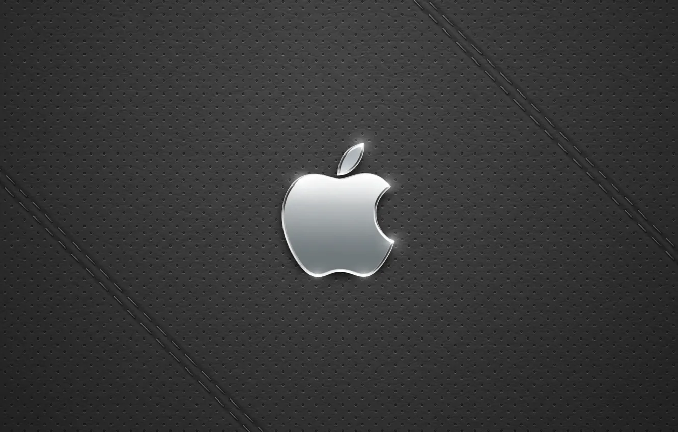 Фото обои apple, black, metall