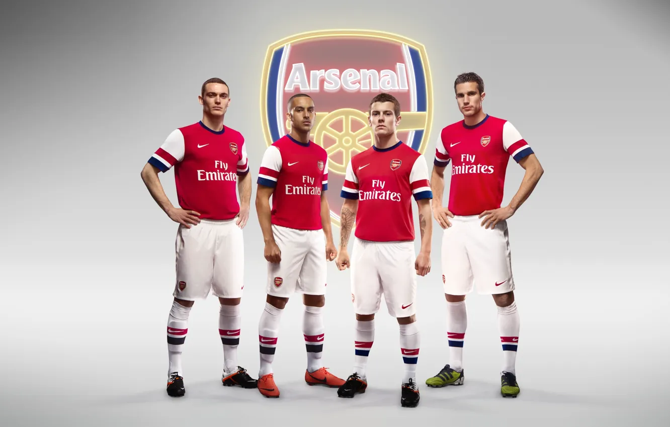 Фото обои фон, логотип, эмблема, Арсенал, игроки, Arsenal, Football Club, The Gunners
