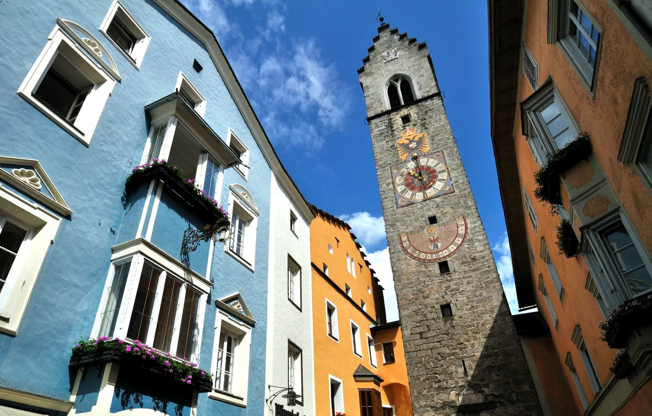 Фото обои башня, дома, Италия, Випитено