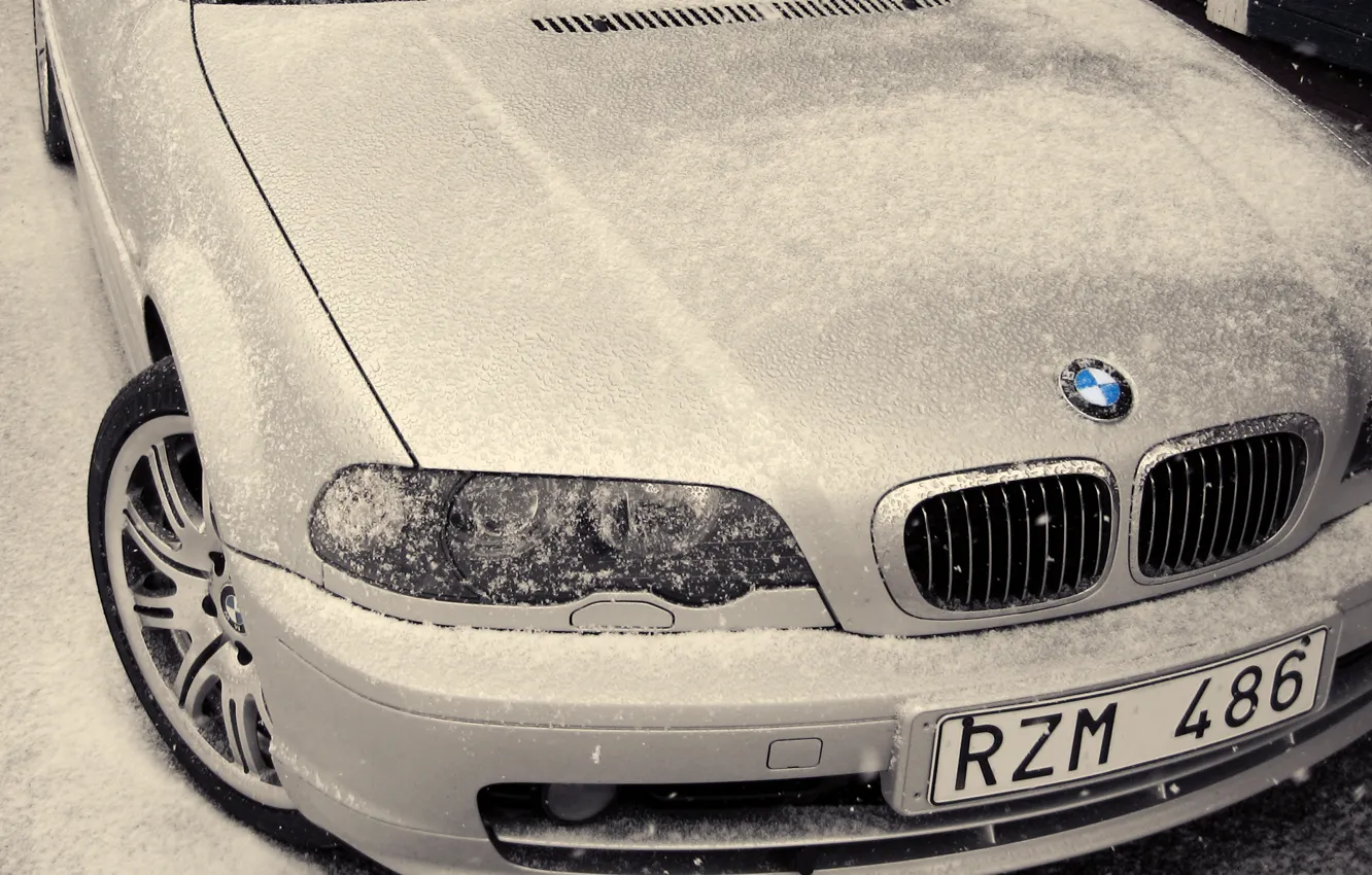 Фото обои white, Bmw, winter