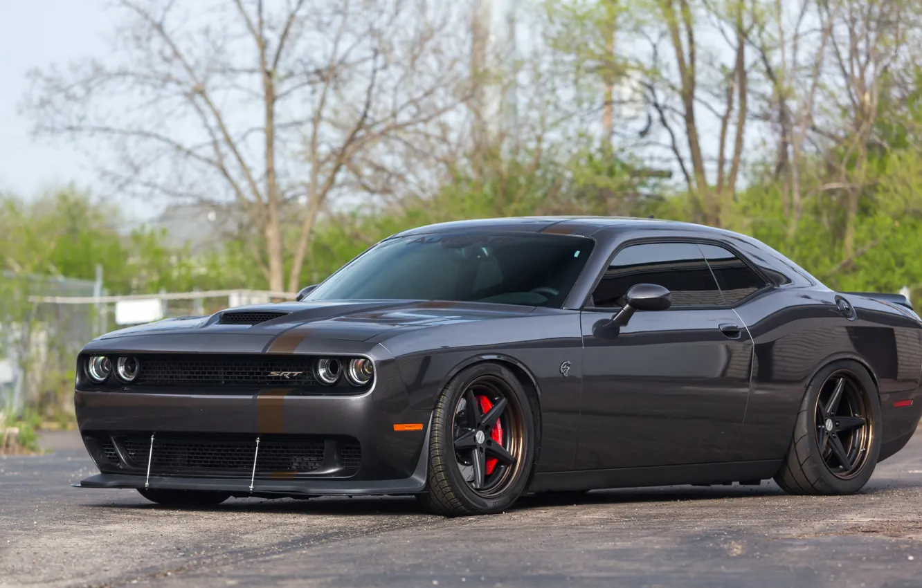 Фото обои auto, dodge, challenger, art, hellcat