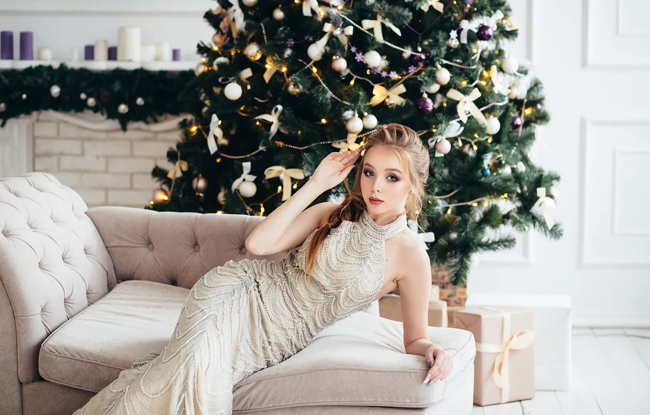 Фото обои взгляд, поза, праздник, красивая девушка, нега, holiday, look, beautiful girl