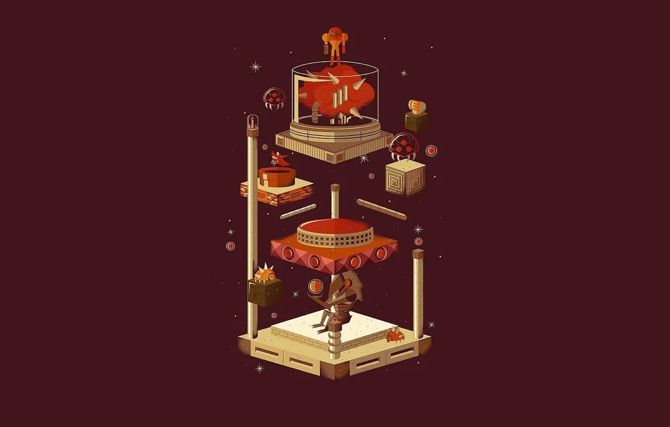 Фото обои Samus Aran, Metroid, Samus, Самус Аран, Aran, Metroid Samus Aran, Chozo, Mother Brain
