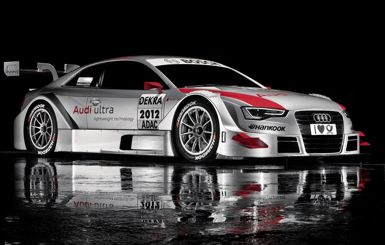 Фото обои отражение, Audi, ауди, спорт, болид, sportcar, DTM