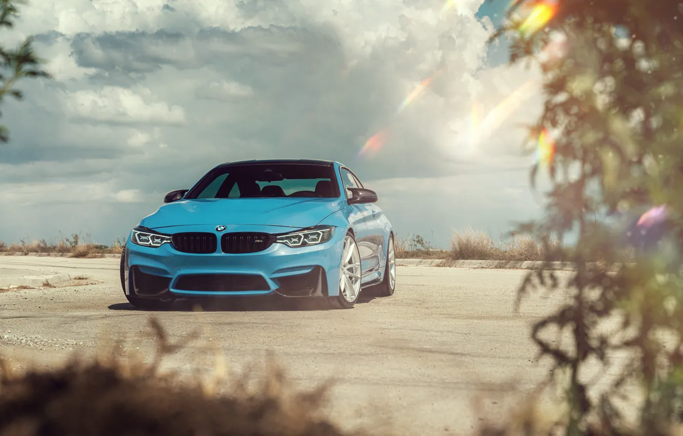 Фото обои BMW, Blue, F82, M4