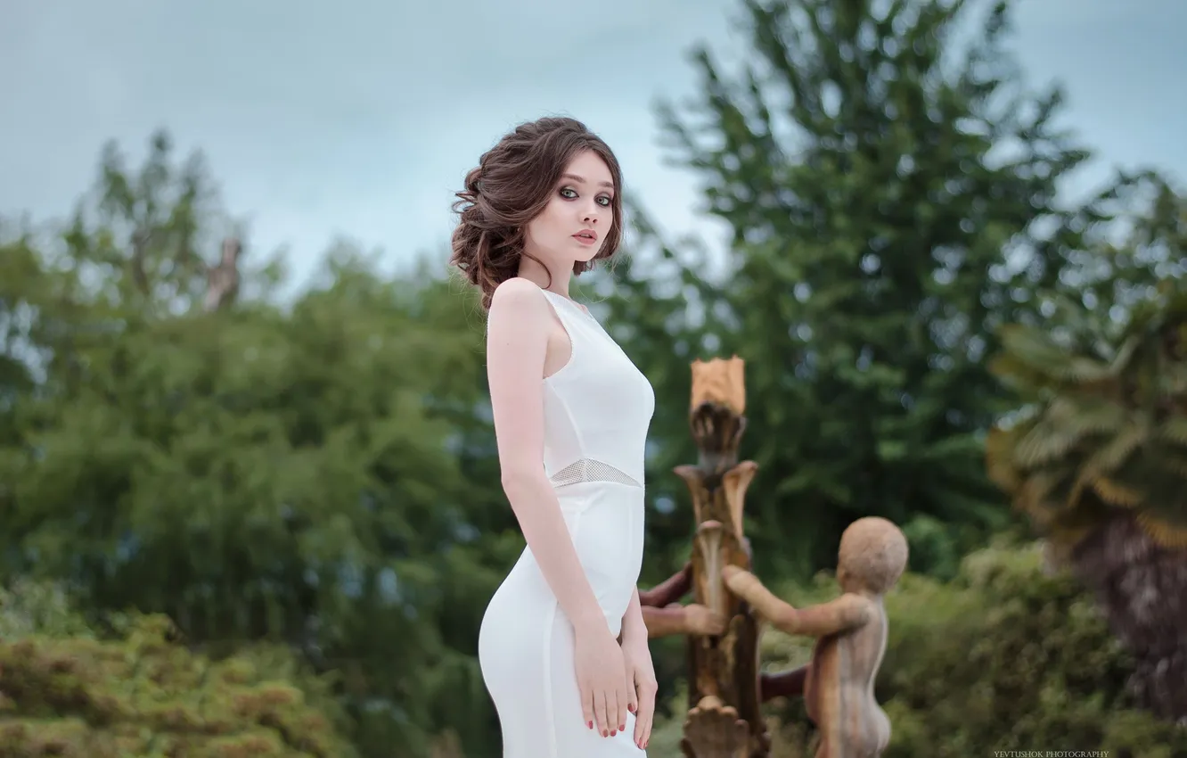Фото обои девушка, милая, модель, Обои, шатенка, красивая, Кольцо, Sexy