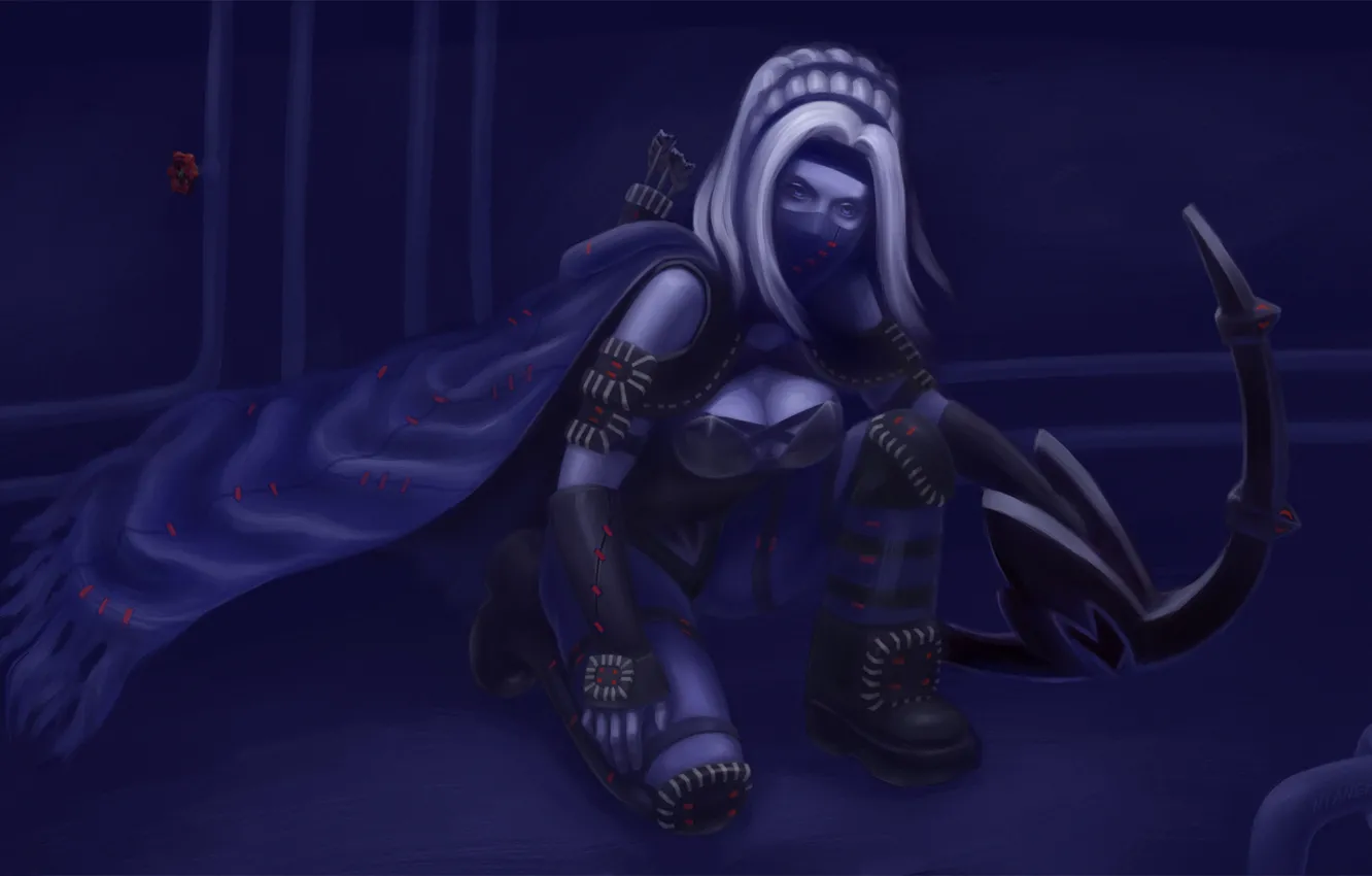 Фото обои Art, Traxex, Drow Ranger, Carry, Trueshot Aura, Gust, Marksmanship, Frost Arrows