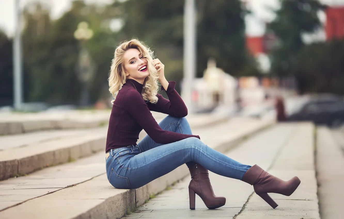 Фото обои girl, model, jeans, Sweetheart