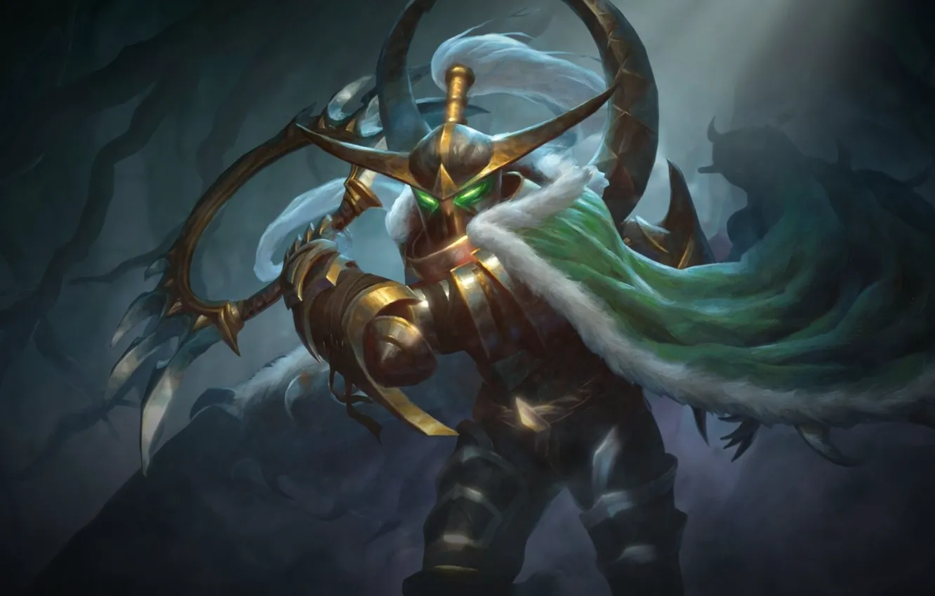 Фото обои арт, герой, Рога, art, night elf, hero, Maiev Shadowsong, Hearthstone