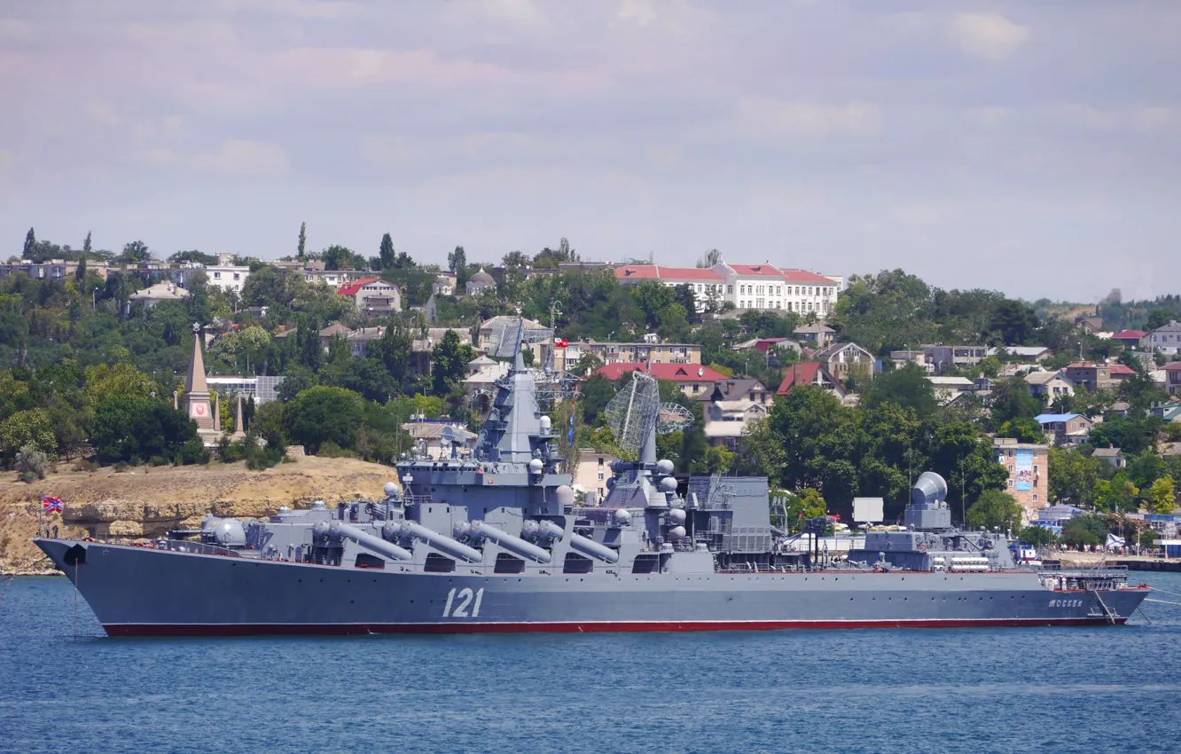 Фото обои ВМФ, крейсер, ракетный, Гвардейский, &ampquot;Москва&ampquot;, Севастополь, Черноморский Флот, проект 1164