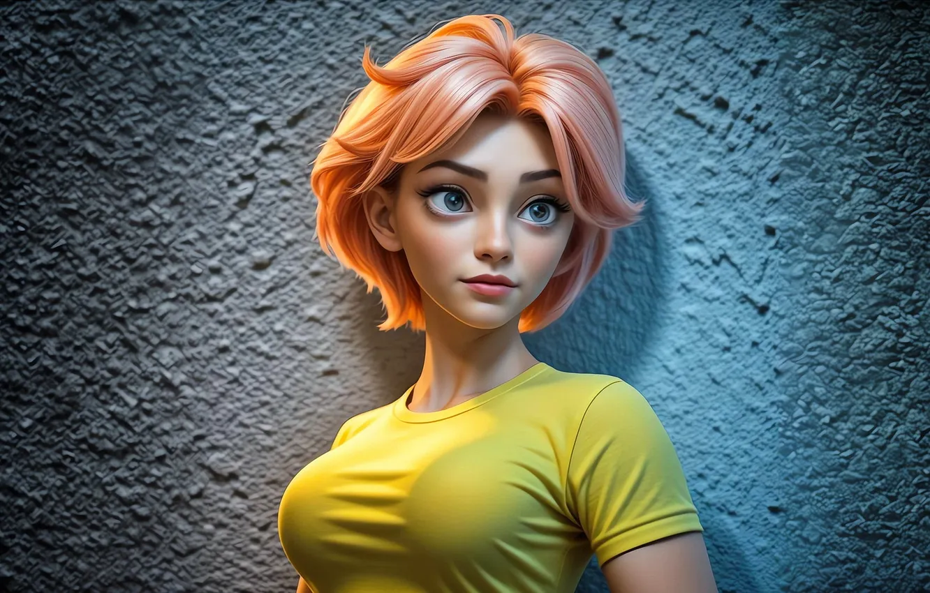 Фото обои girls, portrait, neural network