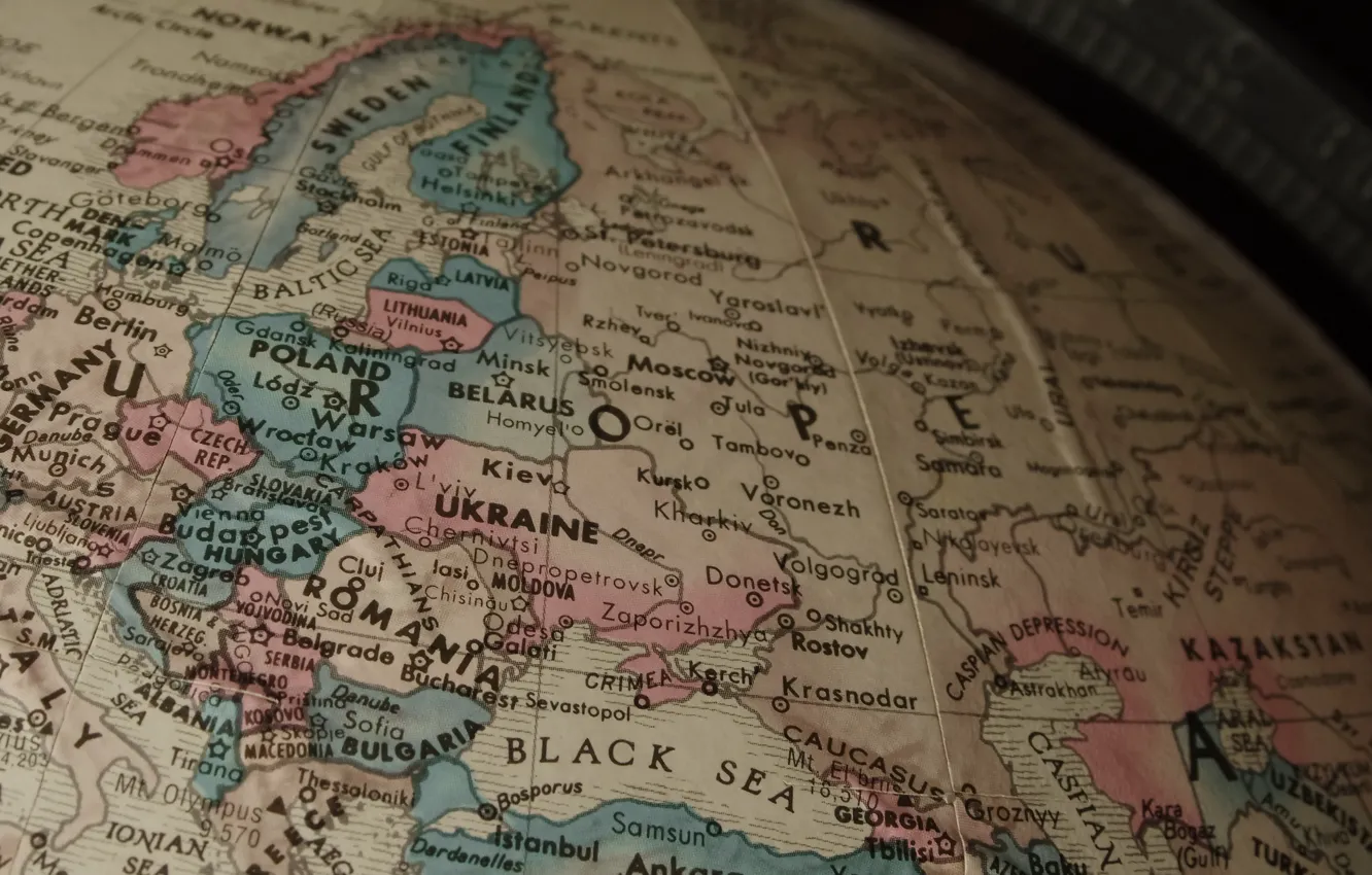 Фото обои фон, карта, глобус