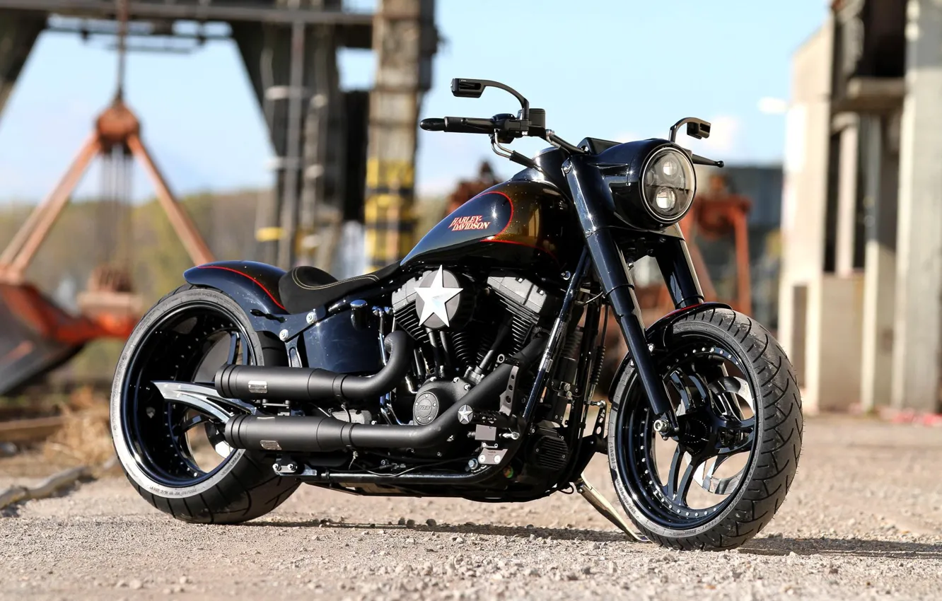 Фото обои Harley-Davidson, Motorcycle, Thunderbike