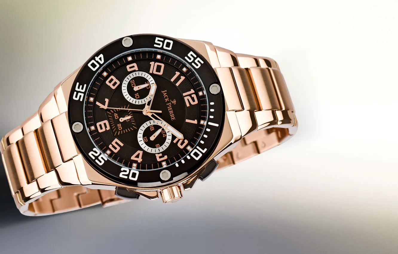 Фото обои Jack Pierre, copper, men's wristwatch