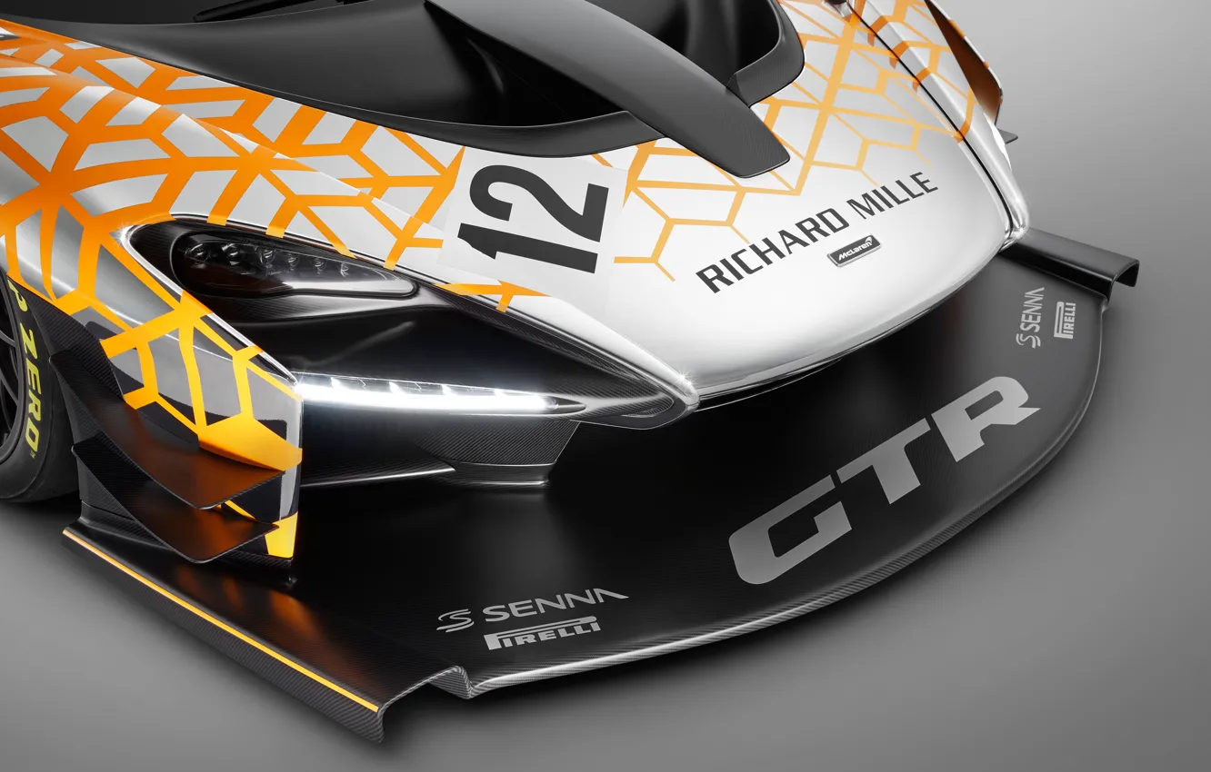 Фото обои Concept, McLaren, GTR, гоночное авто, 2018, передняя часть, Senna