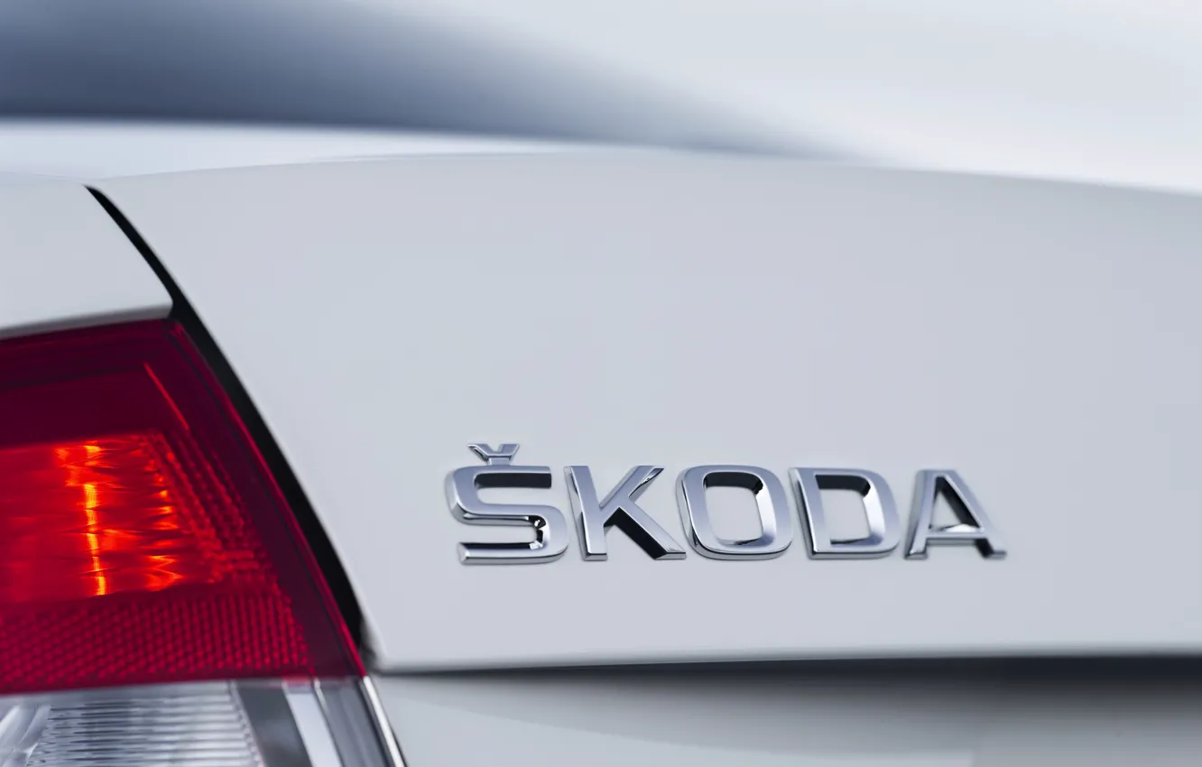 Фото обои седан, Škoda, крышка багажника, Skoda
