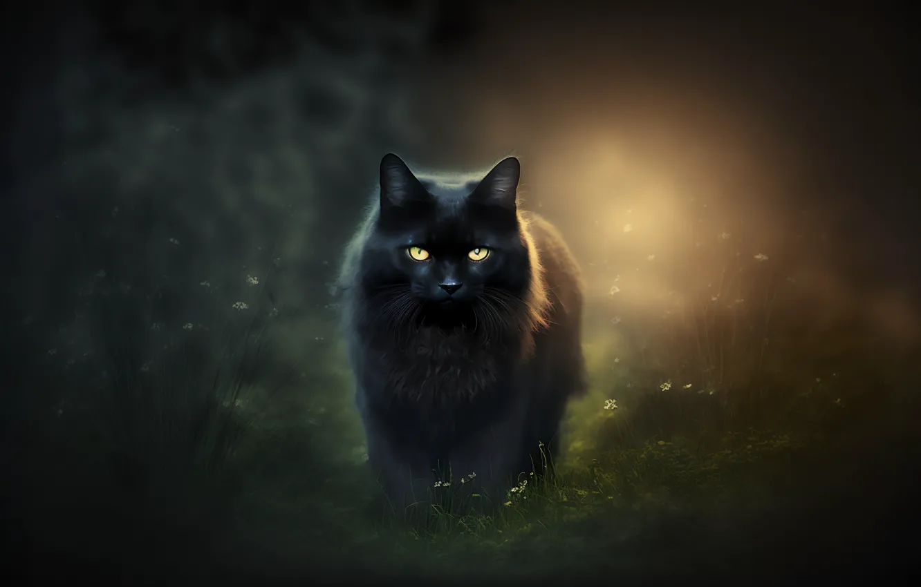 Фото обои black, minimalism, cats, simple background