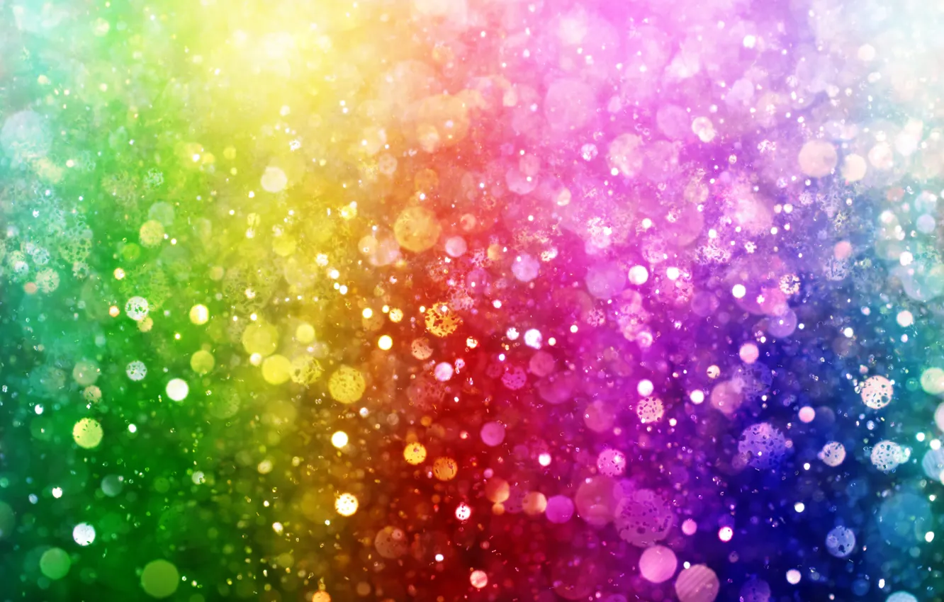 Фото обои lights, огни, фон, цвет, colorful, rainbow, bokeh