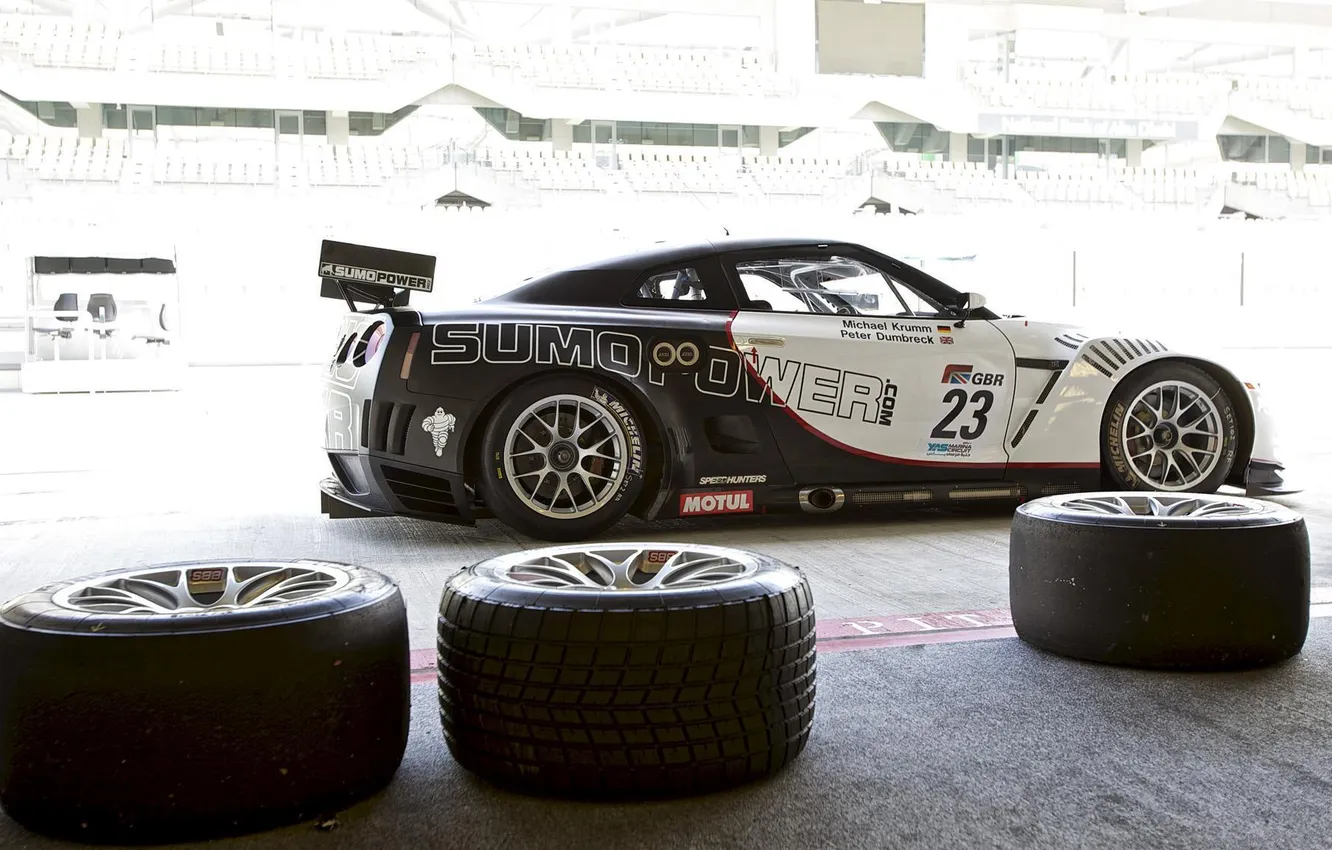 Фото обои Le Mans, FIA GT1 World Championship, Nissan Sumo Power GT-R #23