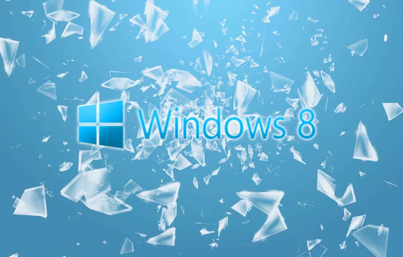 Фото обои компьютер, стекло, осколки, обои, windows, hi-tech, операционная система