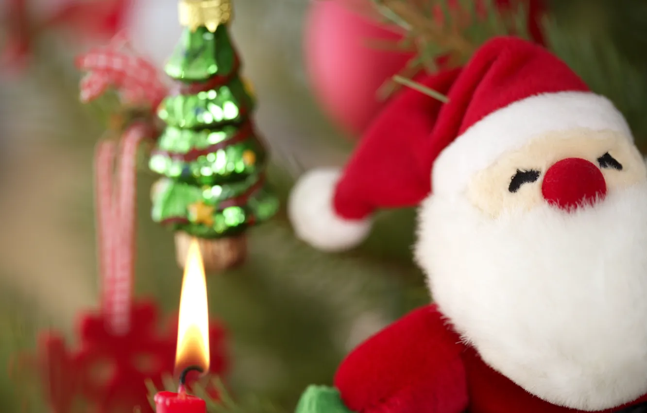 Фото обои игрушка, елка, новый год, Рождество, Санта, christmas, new year, toy