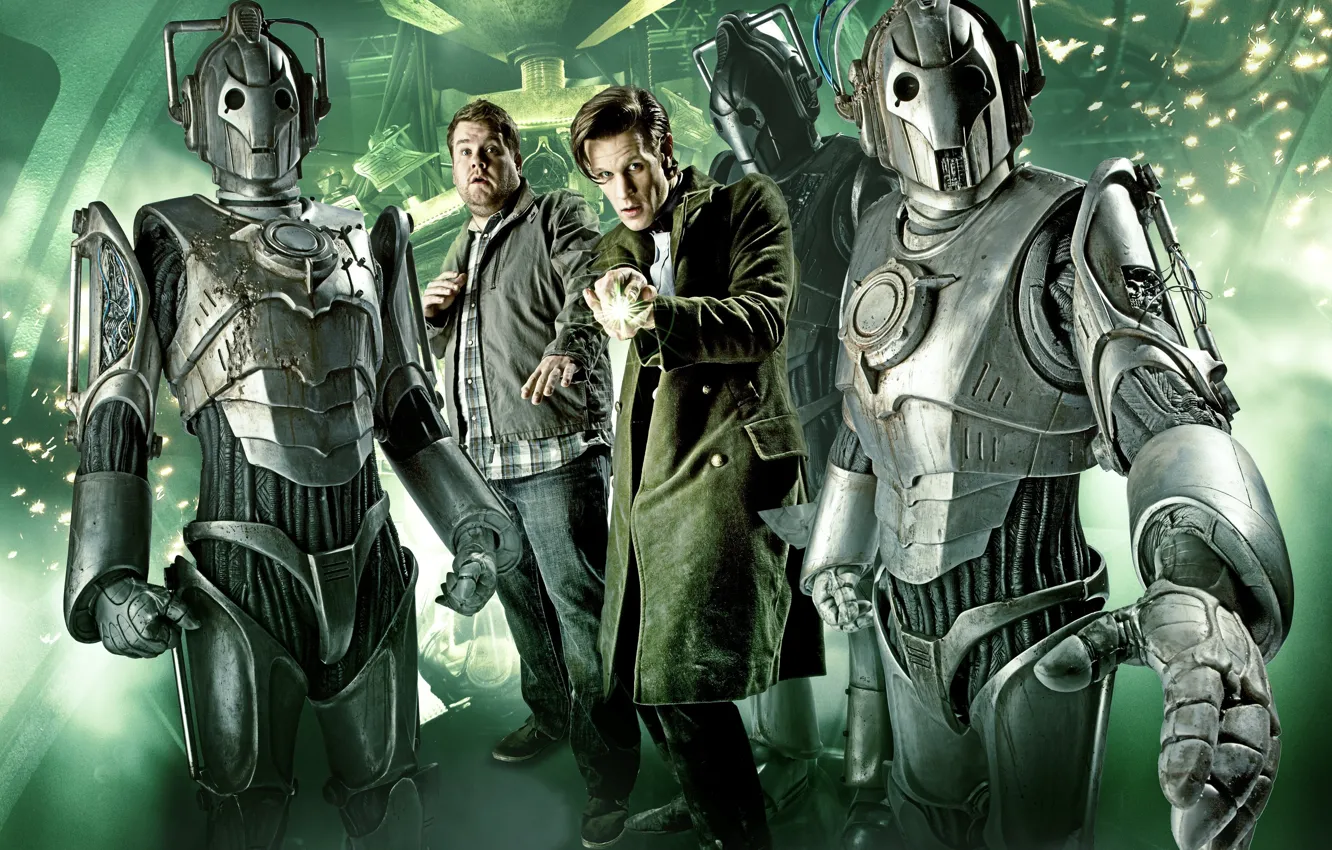 Фото обои киборги, Doctor Who, сериалы, Доктор Кто, Мэтт Смит, Matt Smith, Одиннадцатый Доктор, Киберлюди