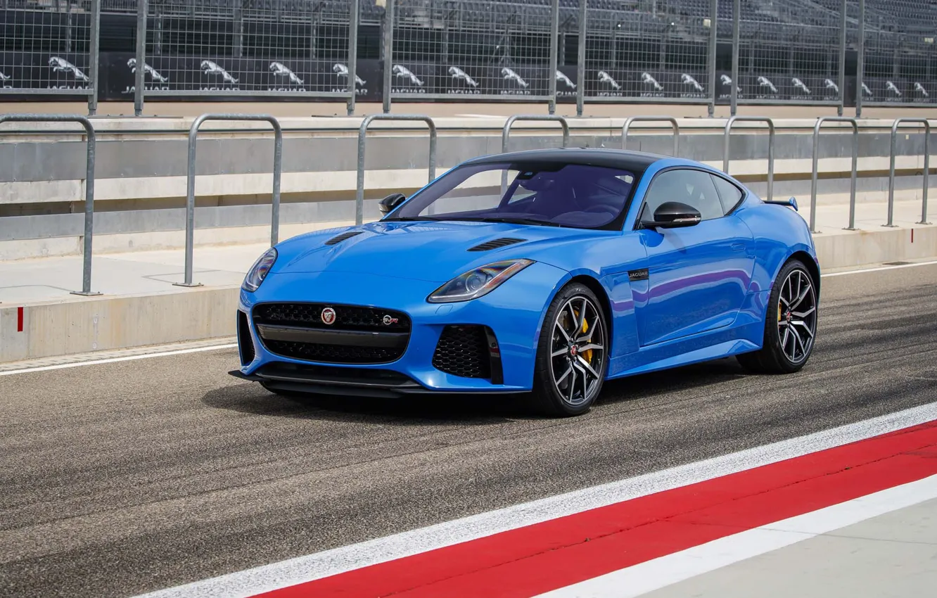 Фото обои Jaguar, Coupe, Track, F-Type, SVR