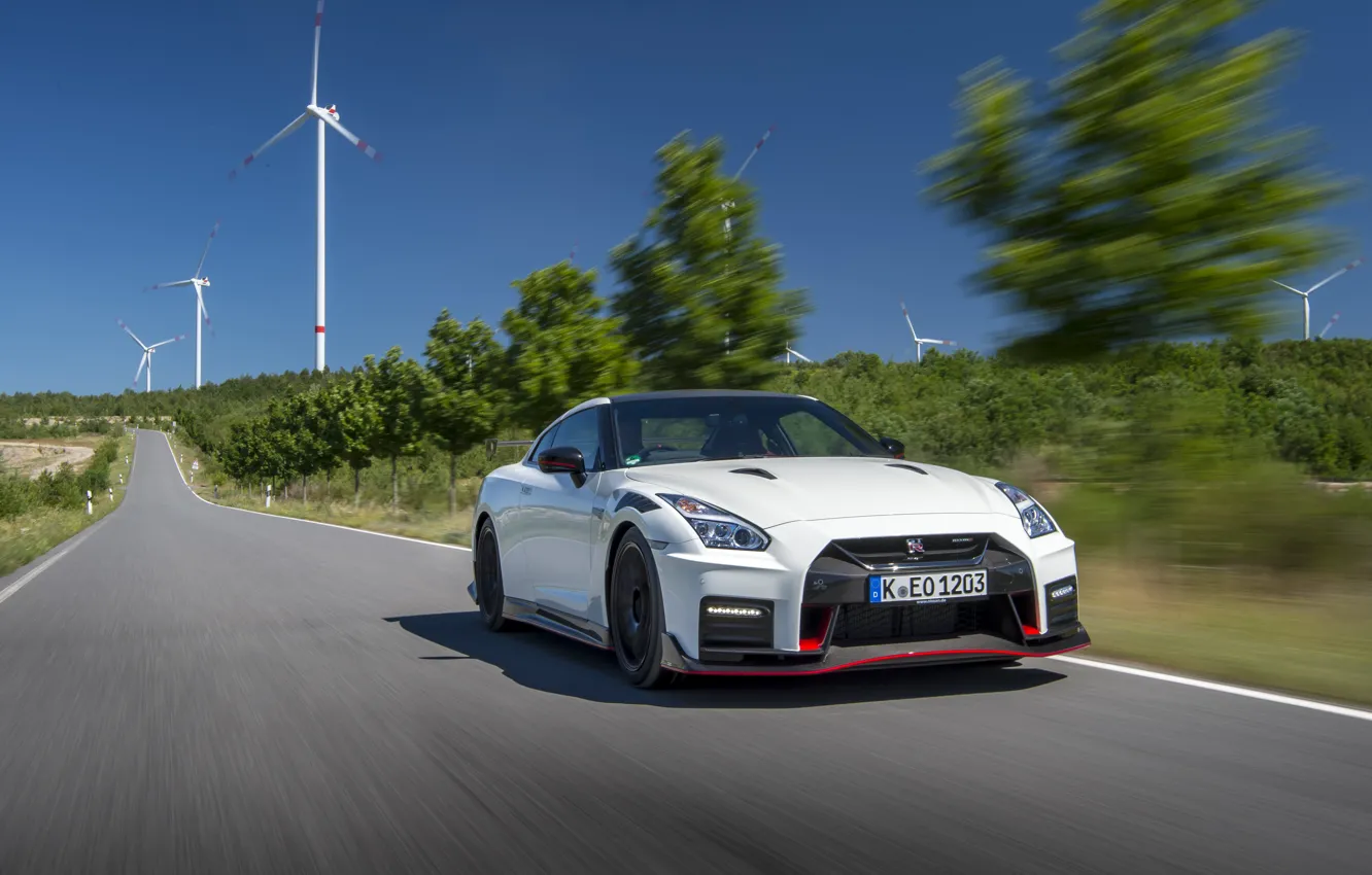 Фото обои скорость, Nissan, GT-R, R35, Nismo, 2019