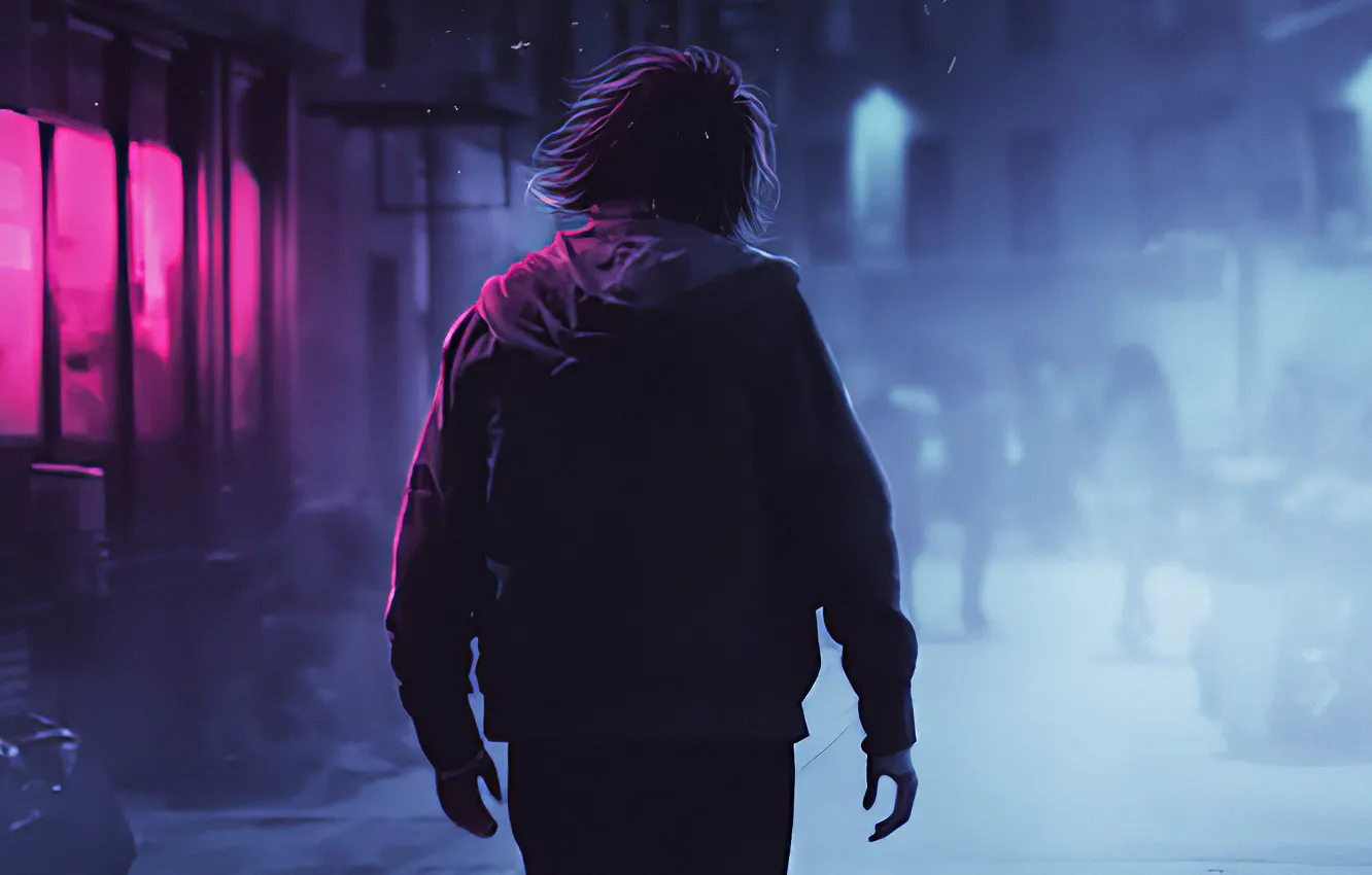 Фото обои Ночь, Джокер, Night, Joker, Concept Art, DC Comics, Персонаж, Character