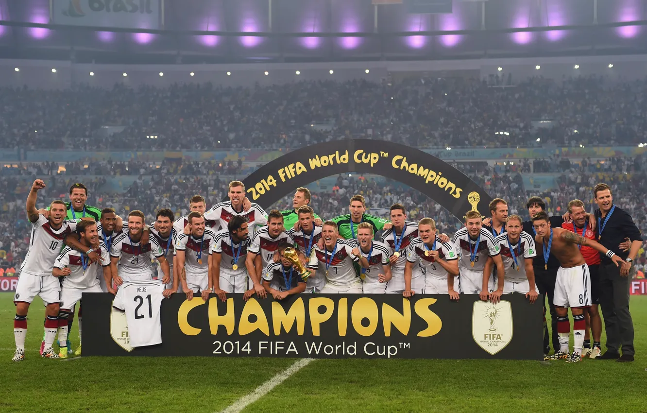 Фото обои радость, футбол, победа, чемпионат мира, чемпионы, сборная Германии