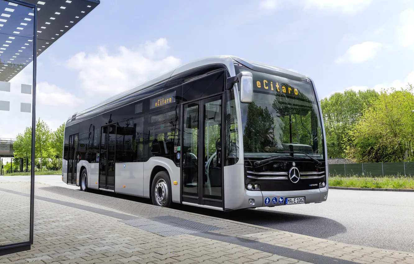 Фото обои bus, electric vehicle, mercedes benz e-citaro