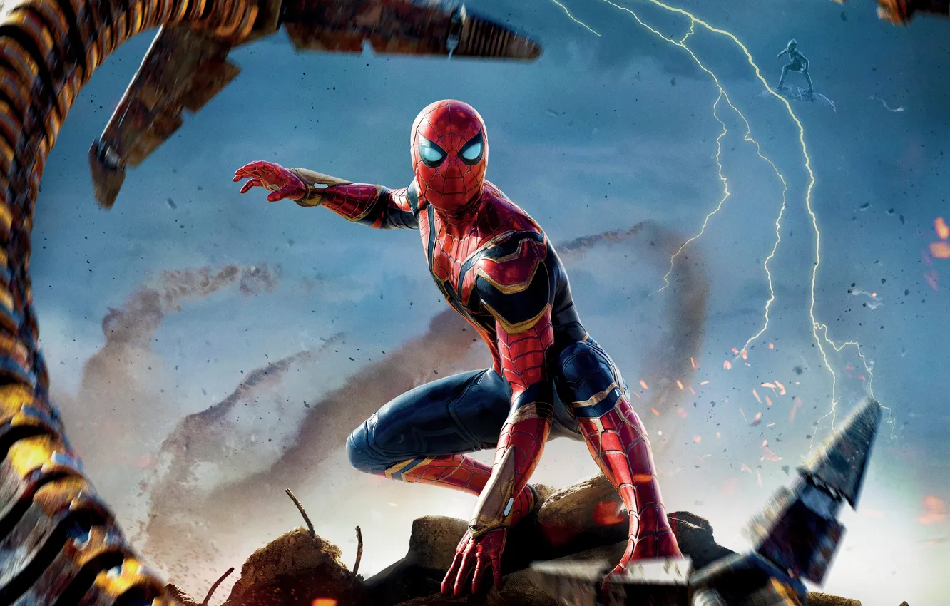 Фото обои костюм, супергерой, комикс, MARVEL, Spider-Man, Peter Parker, Tom Holland, Том Холланд