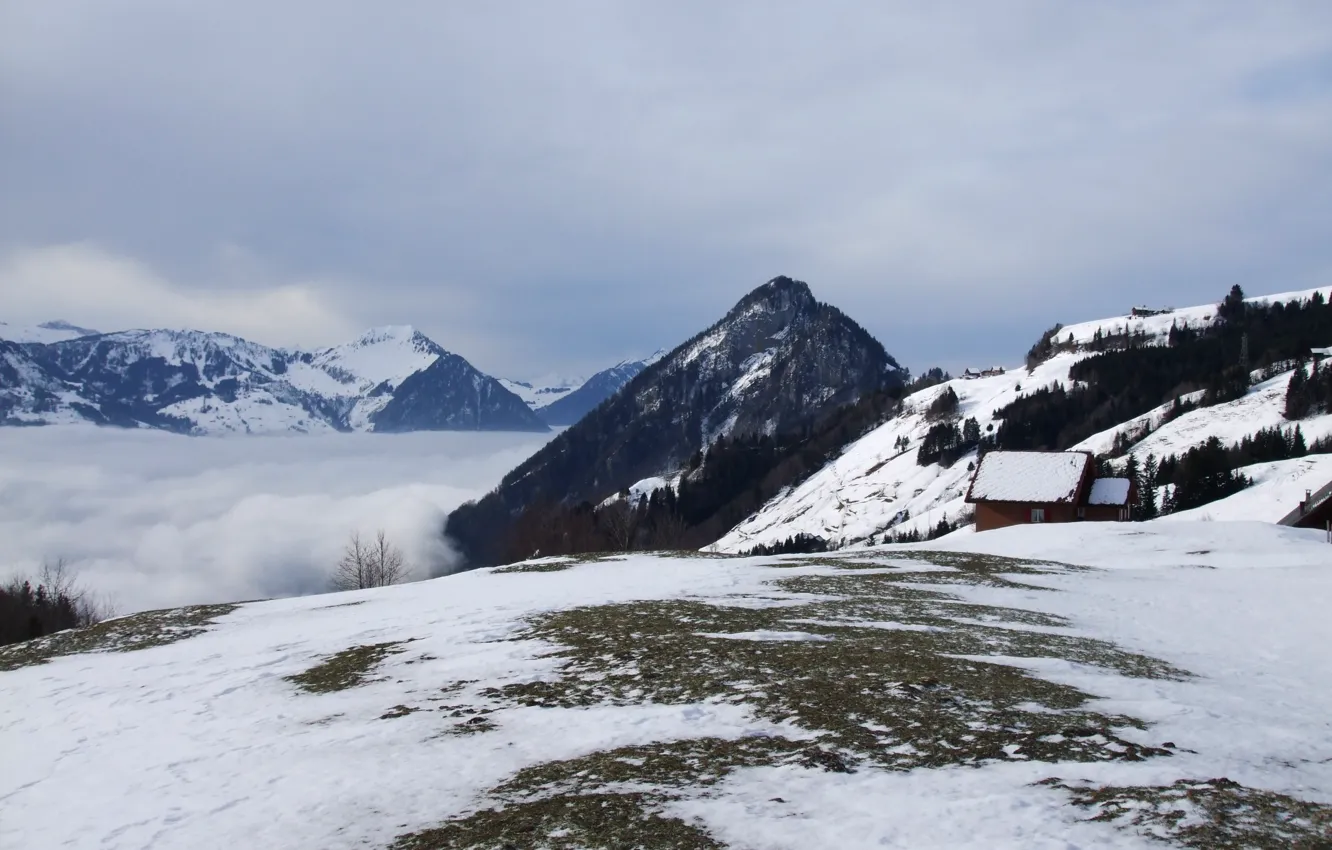 Фото обои Switzerland, Alps, mount Rigi-Scheidegg