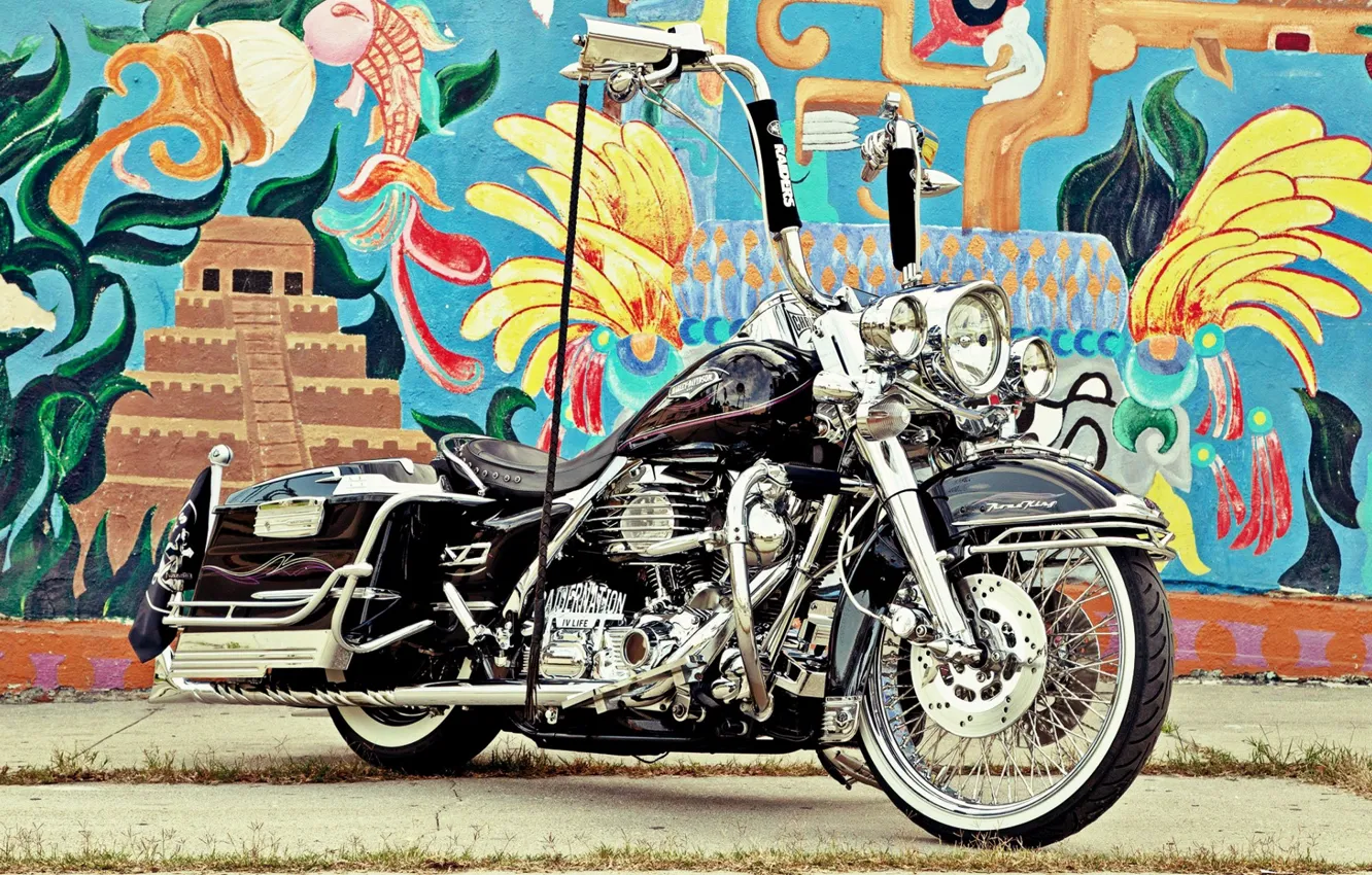 Фото обои Harley-Davidson, Motorcycle, Bagger