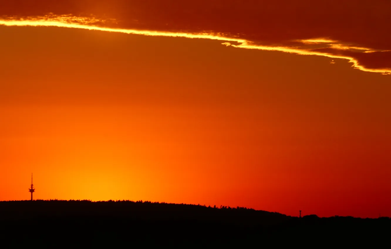 Фото обои sunset, evening, sun, sundown