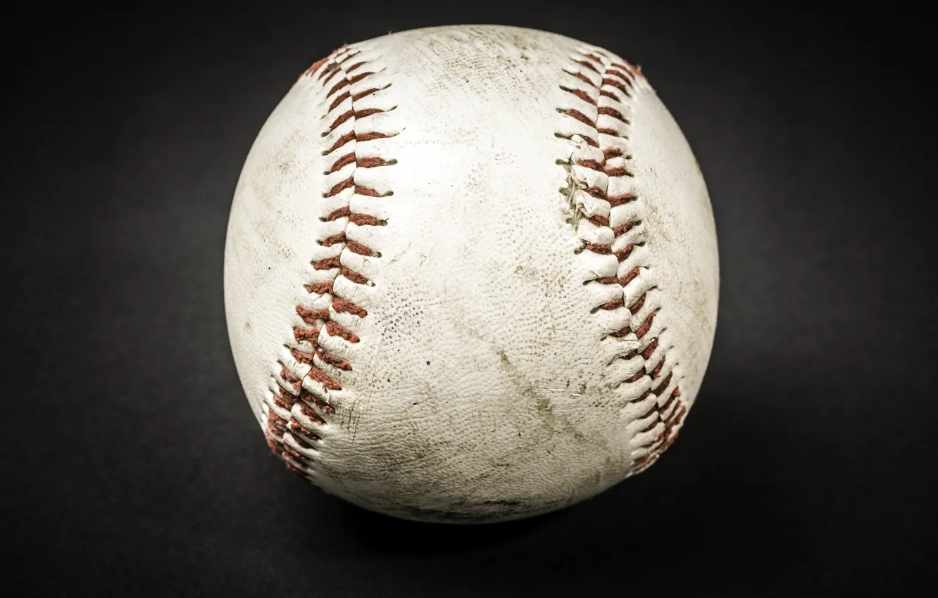 Фото обои white, leather, ball, baseball, stitches